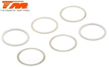 TM130140 Scheiben - 12.1 x 13.9 x 0.1mm / 0.2mm / 0.3mm (2 Stk. jede)